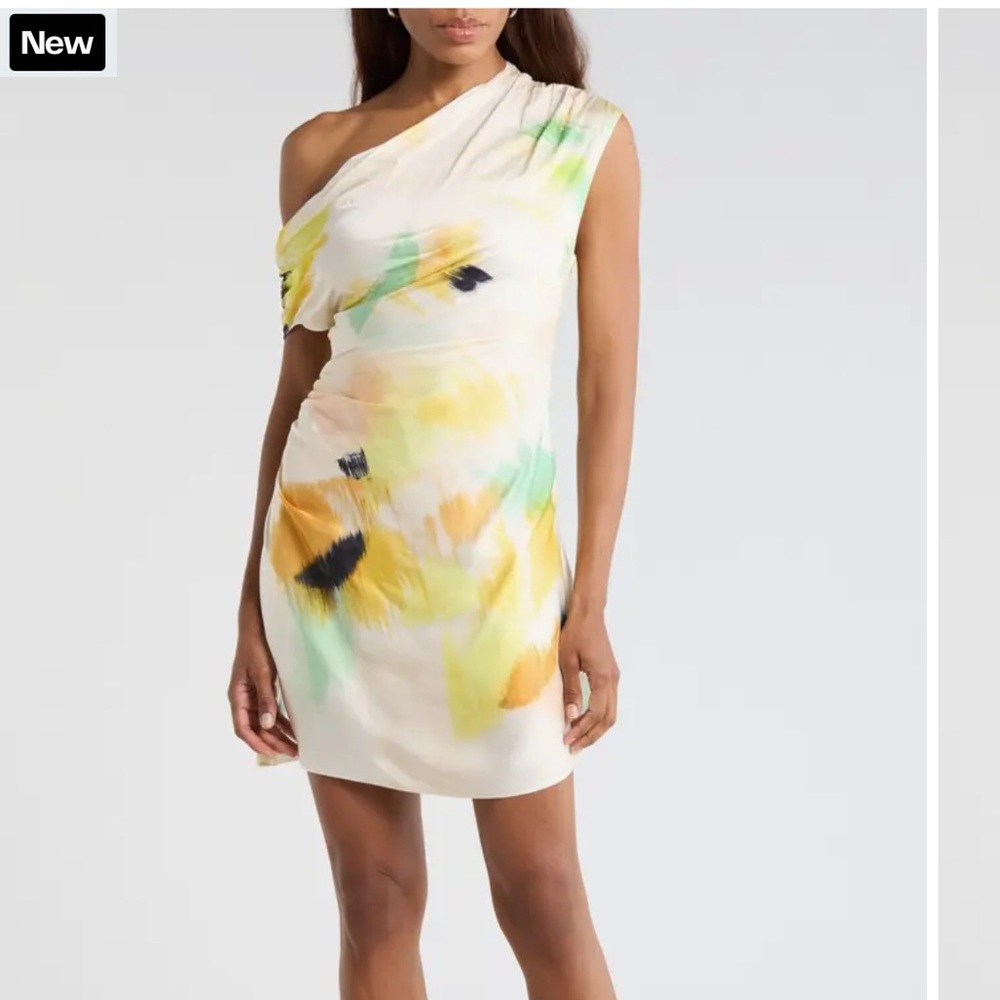 ALC Poppy Short Sleeve Ruched Minidress - Picture 1 of 5
